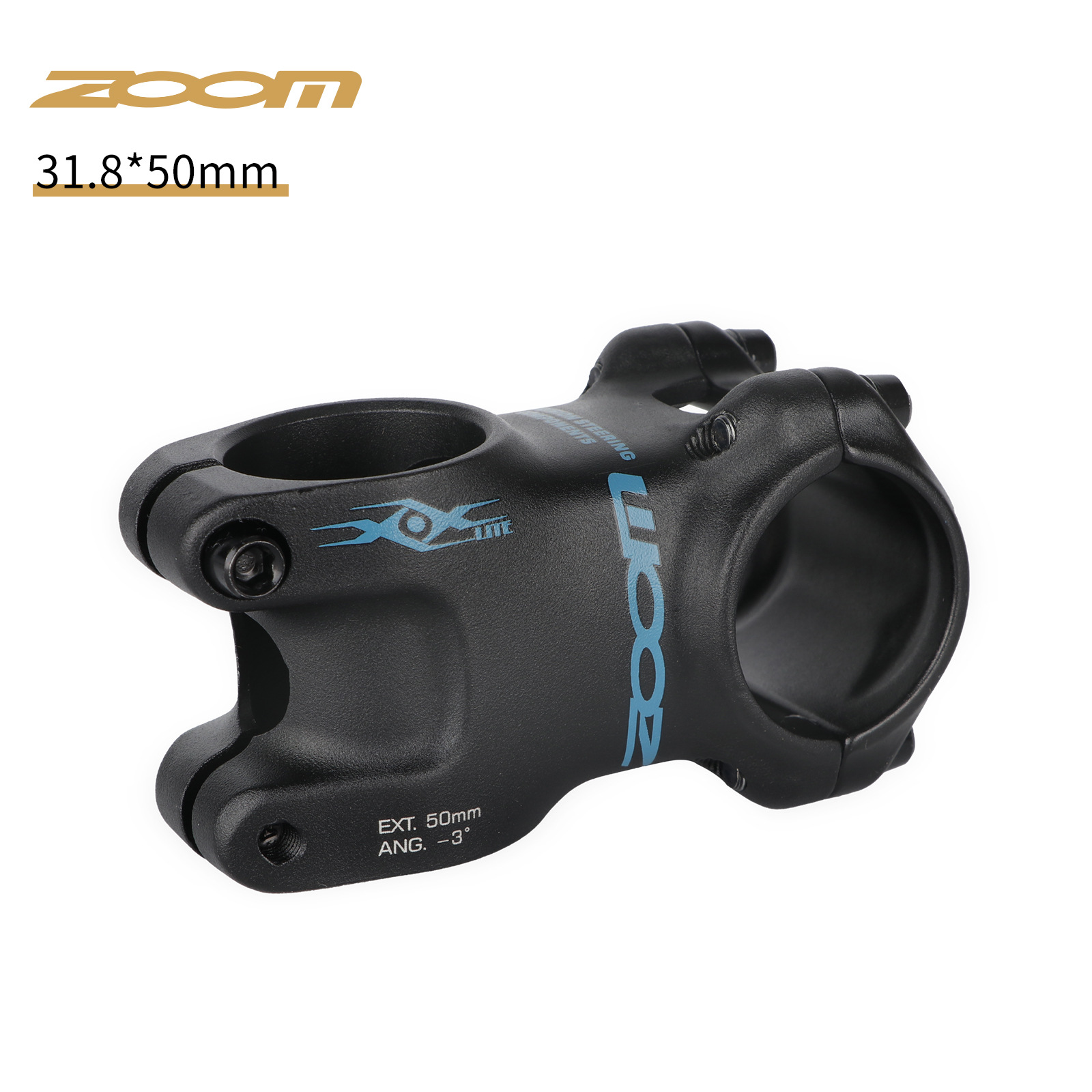 Zoom 31.8mm Bike Stem Ultralight Aluminum + - 3 Degrees Mountain Road Bike Bicycle MTB 40 50 60MM: Blue