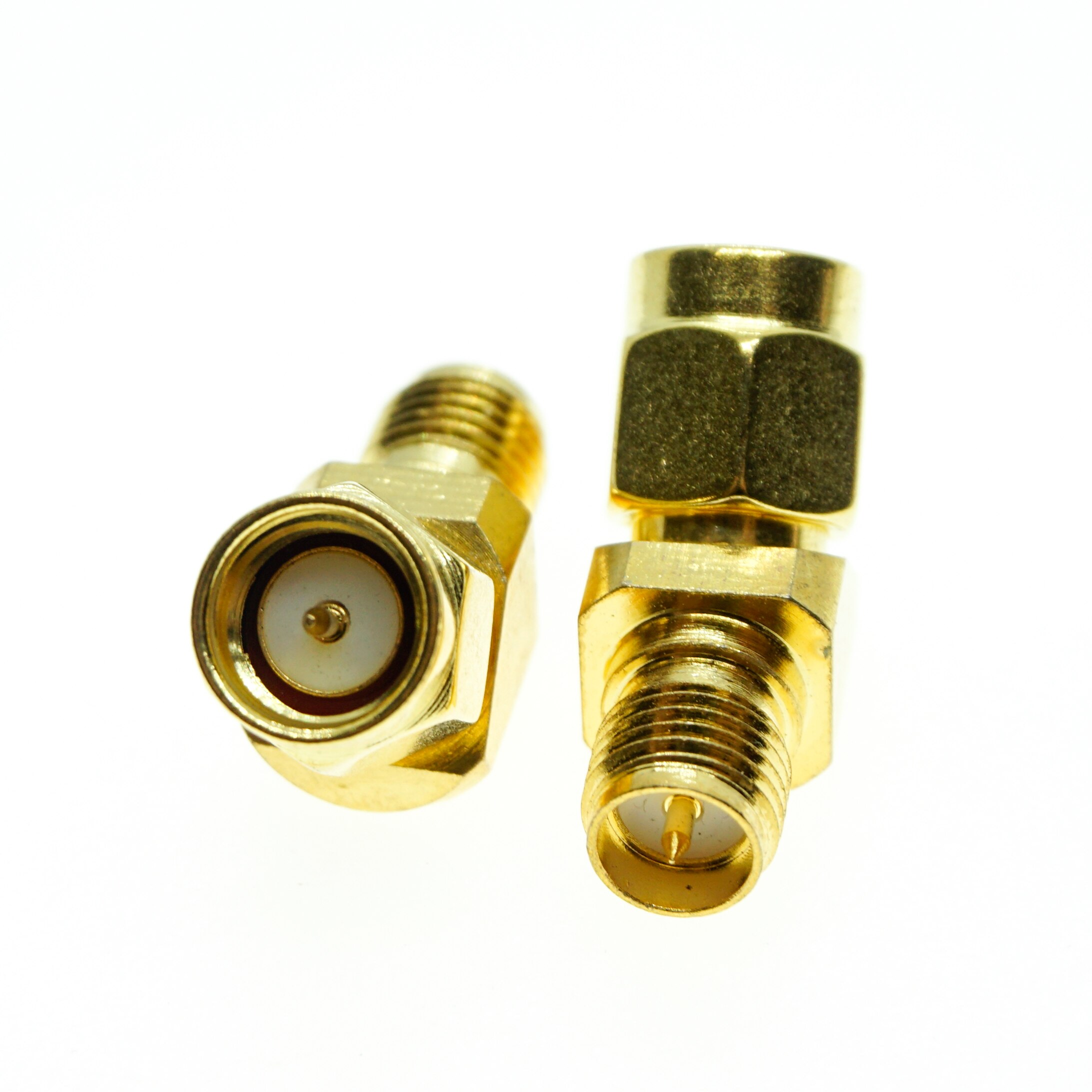 Sma Naar Rp Sma Connector Socket Type L Sma Male Naar Rp Sma Vrouwelijke 45 135 Graden Schuine Hoek goud Messing Coaxiale Rf Adapters