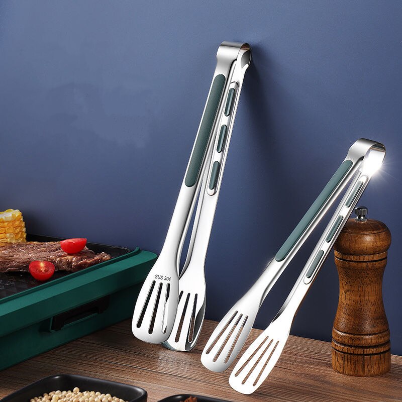 Anti-Scald Food Tongs Steak Bread Serving Clip Stainless Steel Buffet Heater Clamp Barbecue Cooking Tools Kitchen Accessories