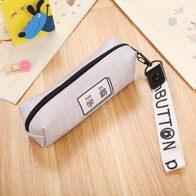 Cute Kawaii PU Pencil Case High Capacity Pen Bags Cute Letter Pencil Bags For Girls School Supplies Korean Stationery: 3