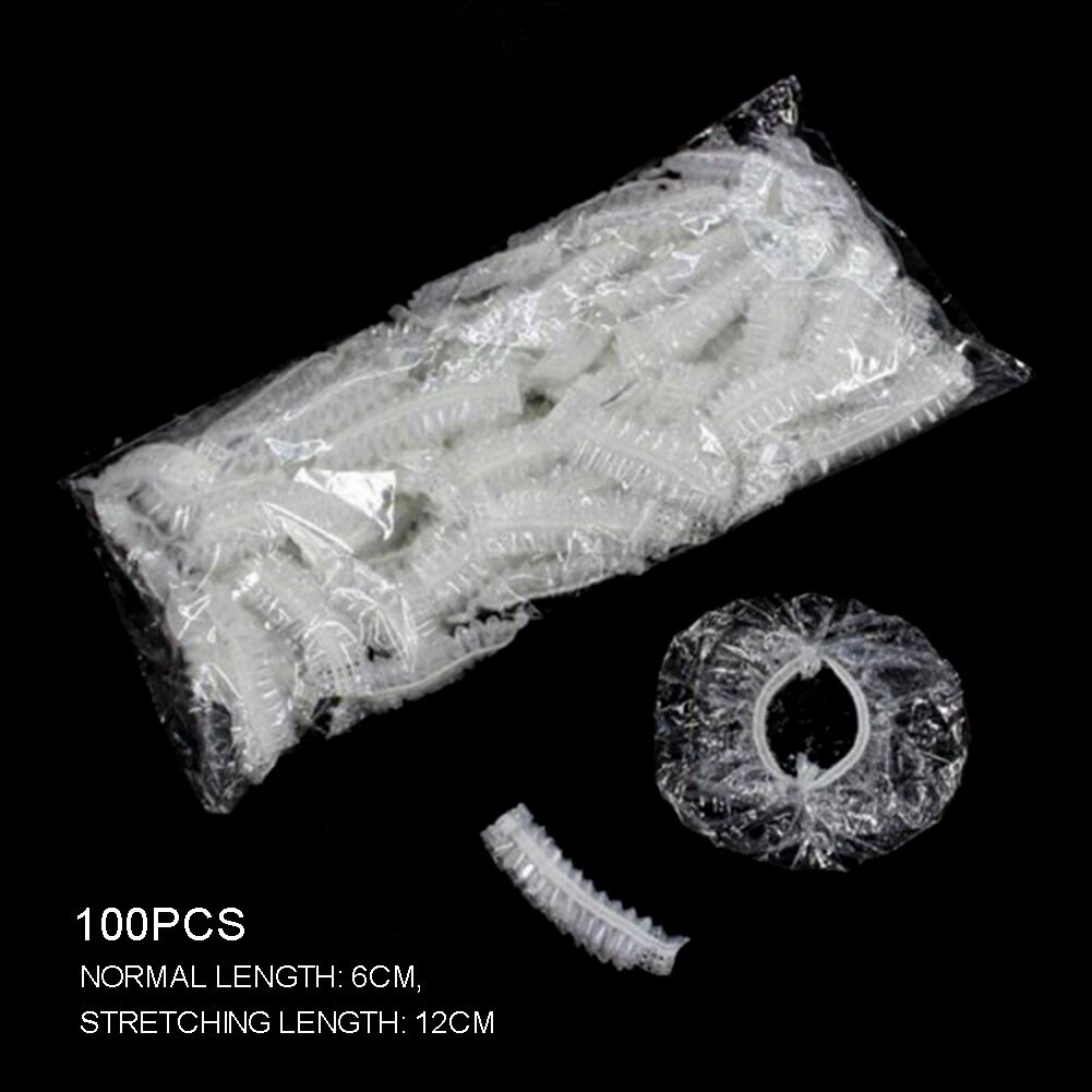 100pcs Disposable Ear Caps Waterproof Ear Cover Salon Dyeing Hair Ear Protector Caps Transparent Bath Shower Cap Earmuffs