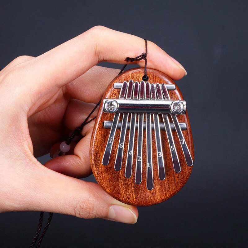 17 21 Key Kalimba Wooden Figure Keyboard Thumb Piano Musical Instruments Chamfer Calimba Mini Kalimbas Accessories: 8 keys Acacia