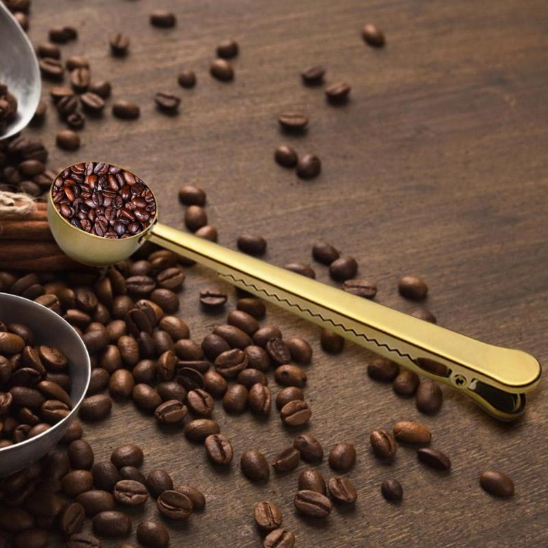 Slitesterk skje av rustfritt stål te kaffeskje med måleverktøy til posesegl 100%  merkevare helsesikkerhet giftfri