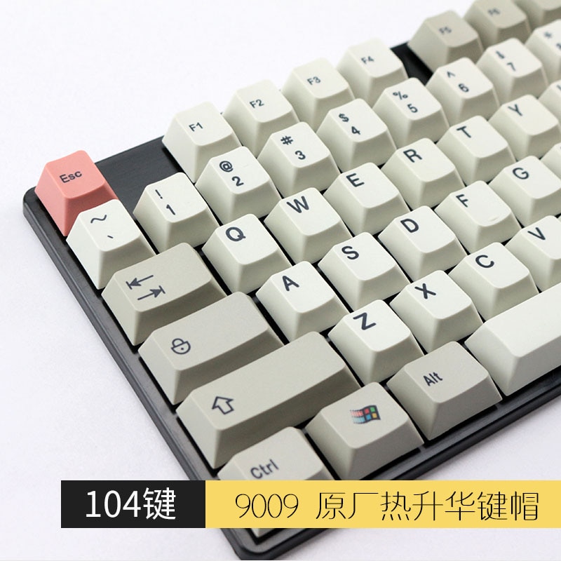 Dye-Subbed Keycap Retro 9009 Keycap Voor Mechanische Toetsenbord Mx Switches 104 Toetsen Cherry Profiel