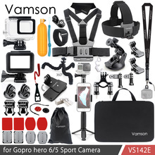 Vamson voor Gopro Hero 7 6 5 Accessoires Kit Waterdichte Behuizing Case Frame Floaty Bobber Monopod voor Go pro Hero 6 5 Camera VS142