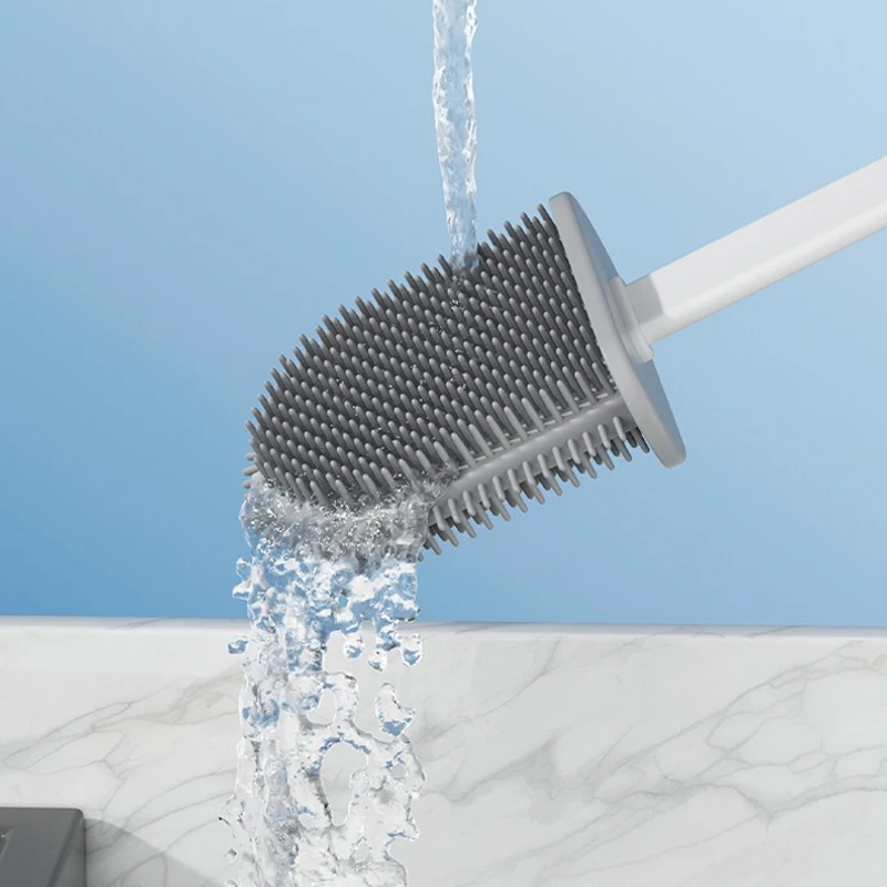 Wc Pinsel Silikon Wc Reinigung Pinsel Wand Montiert Wc Reiniger Besen Set Moderne WC Kit Schönheit Bad Zubehör