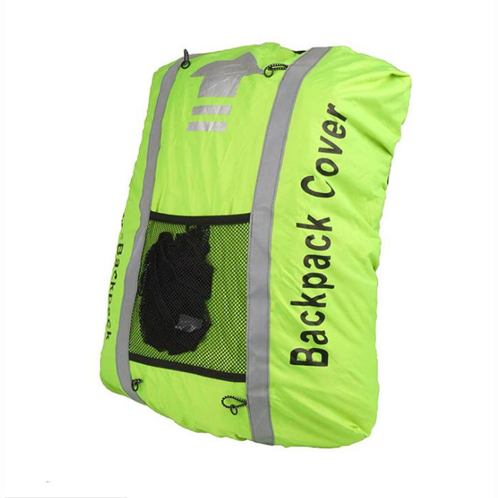 Waterdichte Reflecterende Rugzak Regenhoes Bike Fietsen Camping Wandelen Rugzak Dust Proof Cover: green