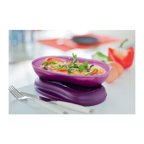 Tupperware Microwave Omelette Master, Egg Dishes, Eggs, Omelet Container for Microwave Oven, Omelette, Miracle, purple (2 X430ML)