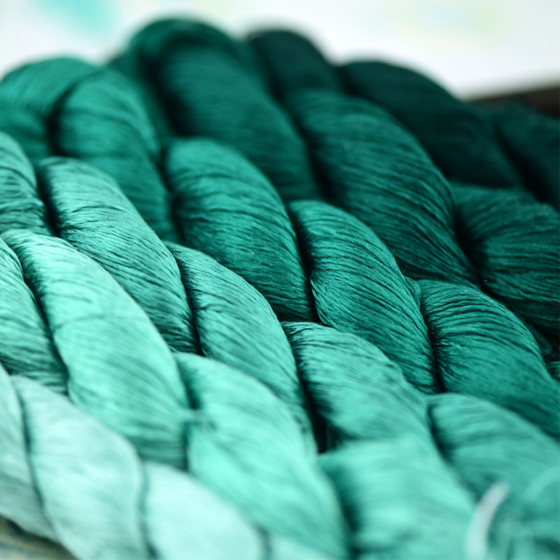 400m Solid Color Embroidery Mulberry Silk Material Wrapping Flower Velvet Flower Thread Green Series