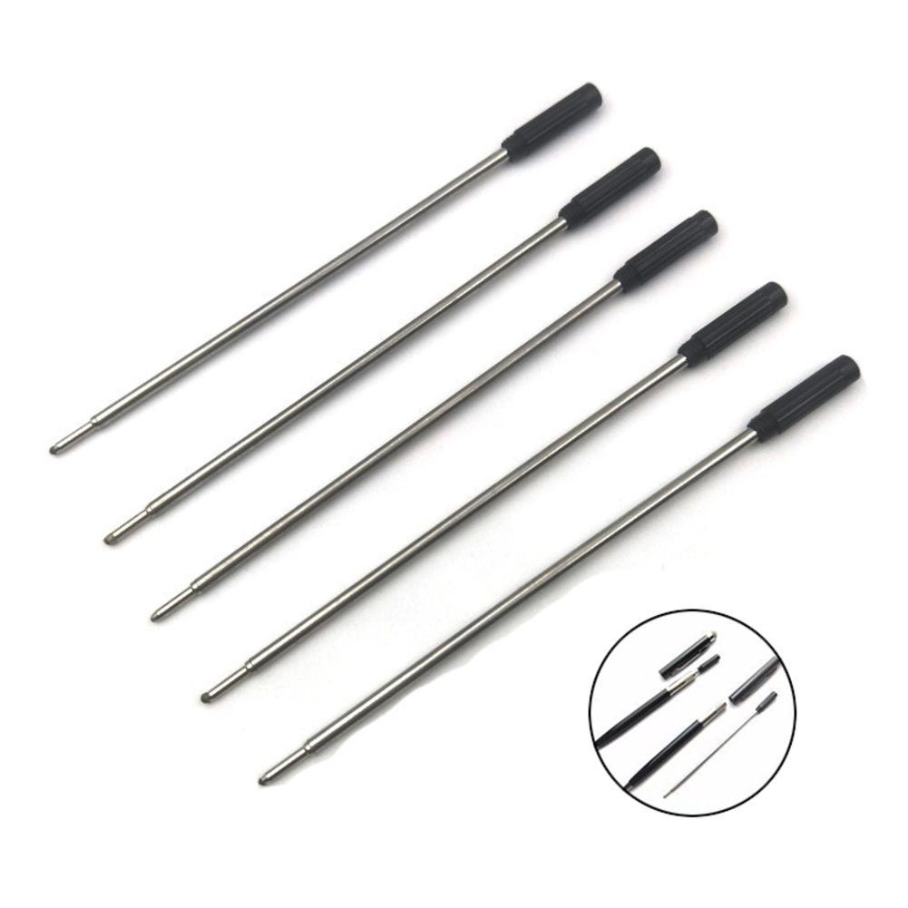10pcs Ballpoint Metal Pen Refill 1.0mm Length 11.6cm Short Blue And Black Ink Refill Replacement Steel Pen Refill