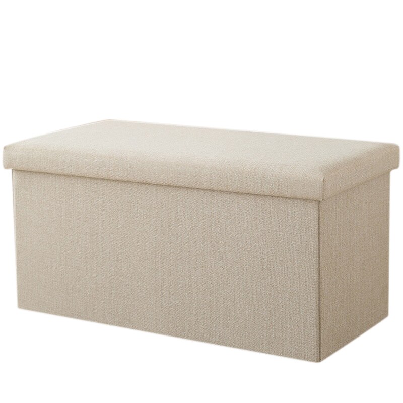 Rektangulær opbevaringsskammel kan sidde voksen sofa skammel husstandsopbevaringsstol sammenklappelig opbevaringsboks: Default Title