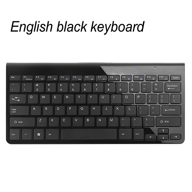 Slim Mini USB Wireless Keyboard Small Computer Wireless Keyboards Compact External Keyboard for Laptop Tablet Windows Desktop PC: Standard Black
