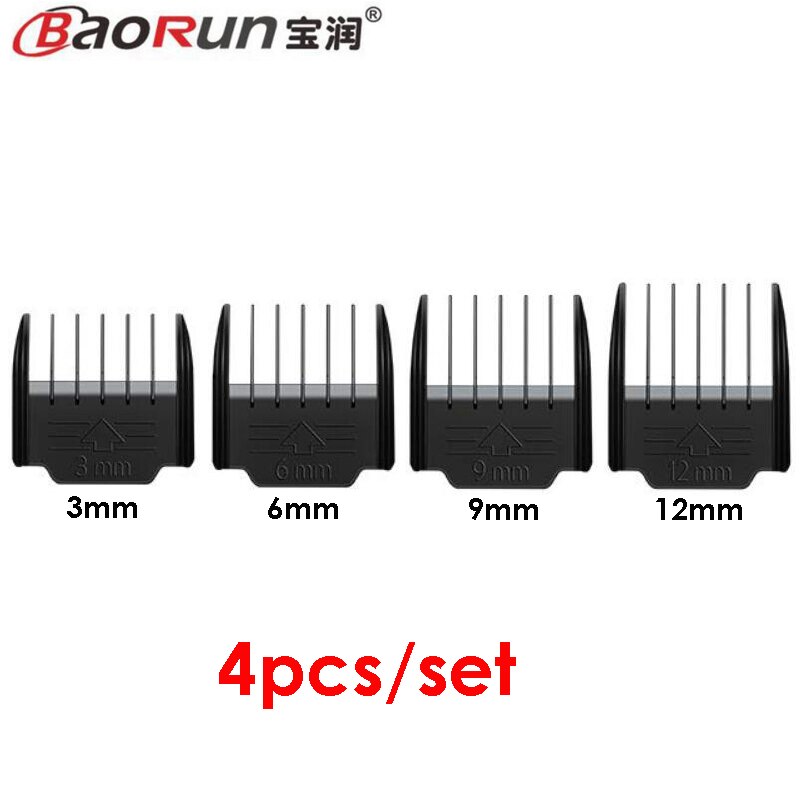 Boquillas originales para cortadora de pelo BAORUN, juego de peines de afeitado, 3/6/9/12mm, 938/X6/X7/A8S/P2/P3/P6/P7/P9/S1: 4PCS