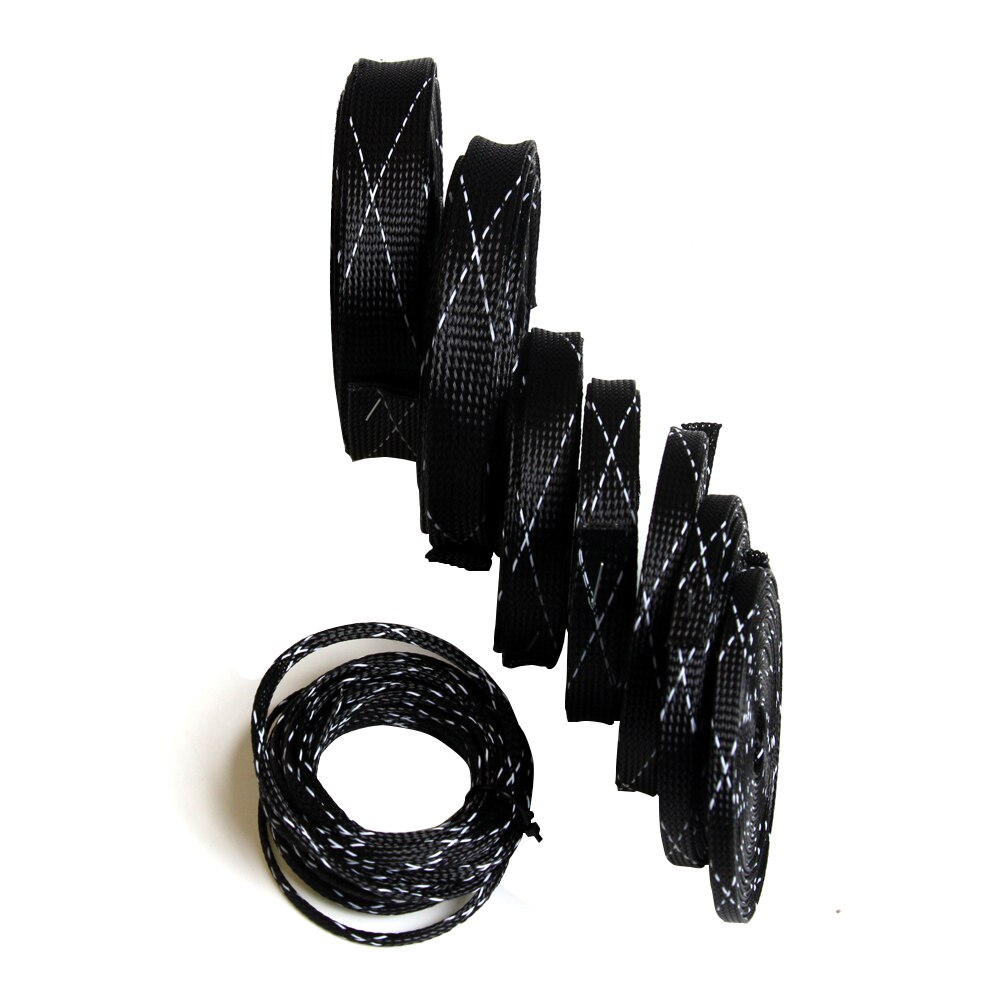 5M Gevlochten Kabel Bescherming Mouw 4-25 Mm Strakke Huisdier Uitbreidbaar Mouw Draad Wrappe Kabel Organizer