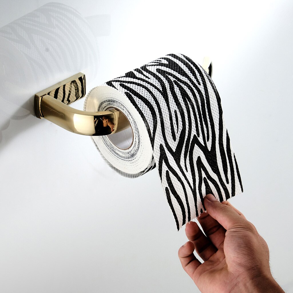 Antique Brass Toilet Roll Paper Rack Wall Mounted Bathroom Paper Holder: Gold