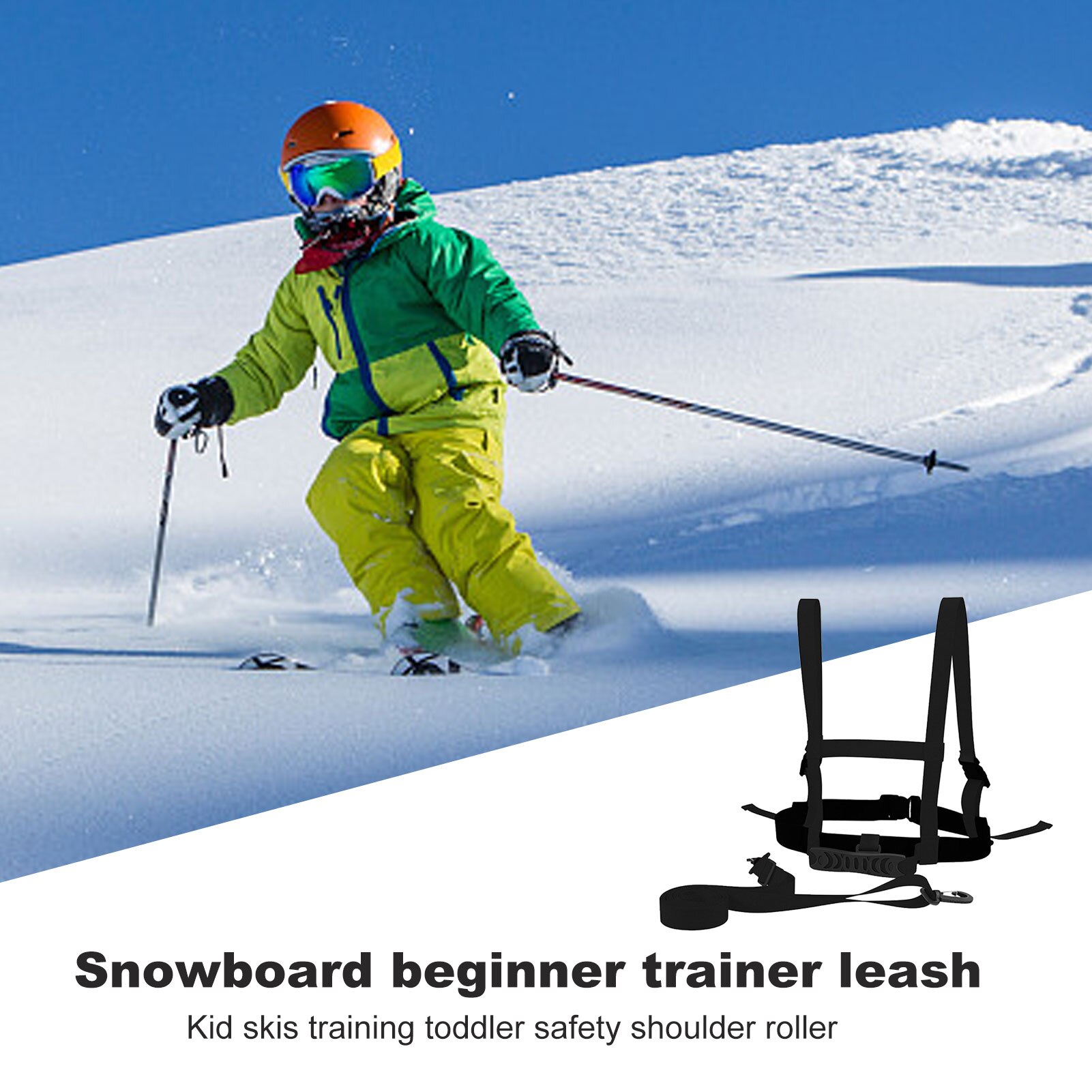 Ski Harness For Kids Snowboard Training Harness Children's Ski Training Straps Copilot Lift Ski Halter Safety Belts Adjustable