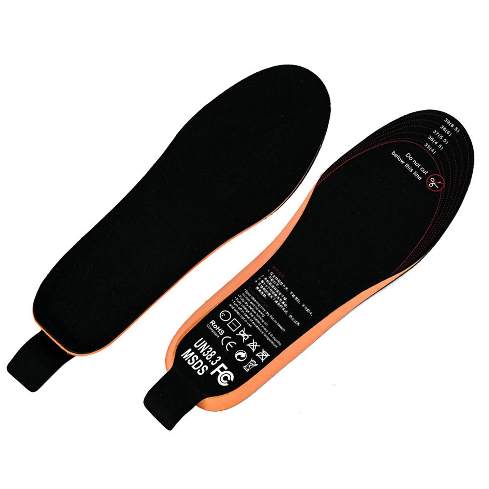 3.7v 2100 ma uppladdningsbar uppvärmd innersula med fjärrkontroll unisex vintervärmare fot usb laddning eva elektriska värmekuddar