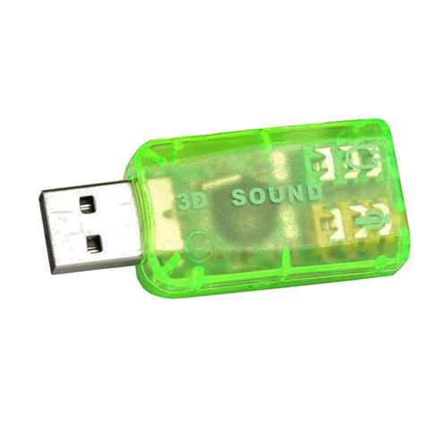 Transparent Shell Computer External Sound Card USB 2.0 to 3D Virtual Audio Sound Card LED Indicator Virtual 5.1 Sound Effects