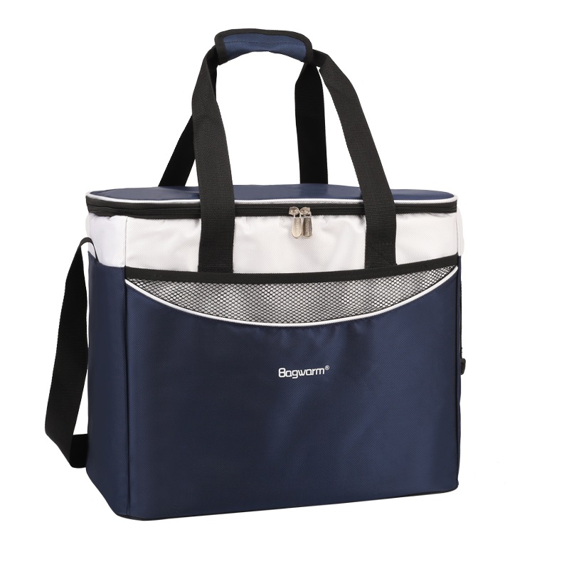 36L Cooler Bag Car Ice Pack Picnic Large Cooler Bags 3 Colors Insulation Package Thermo ThermaBag Refrigerator: Navy