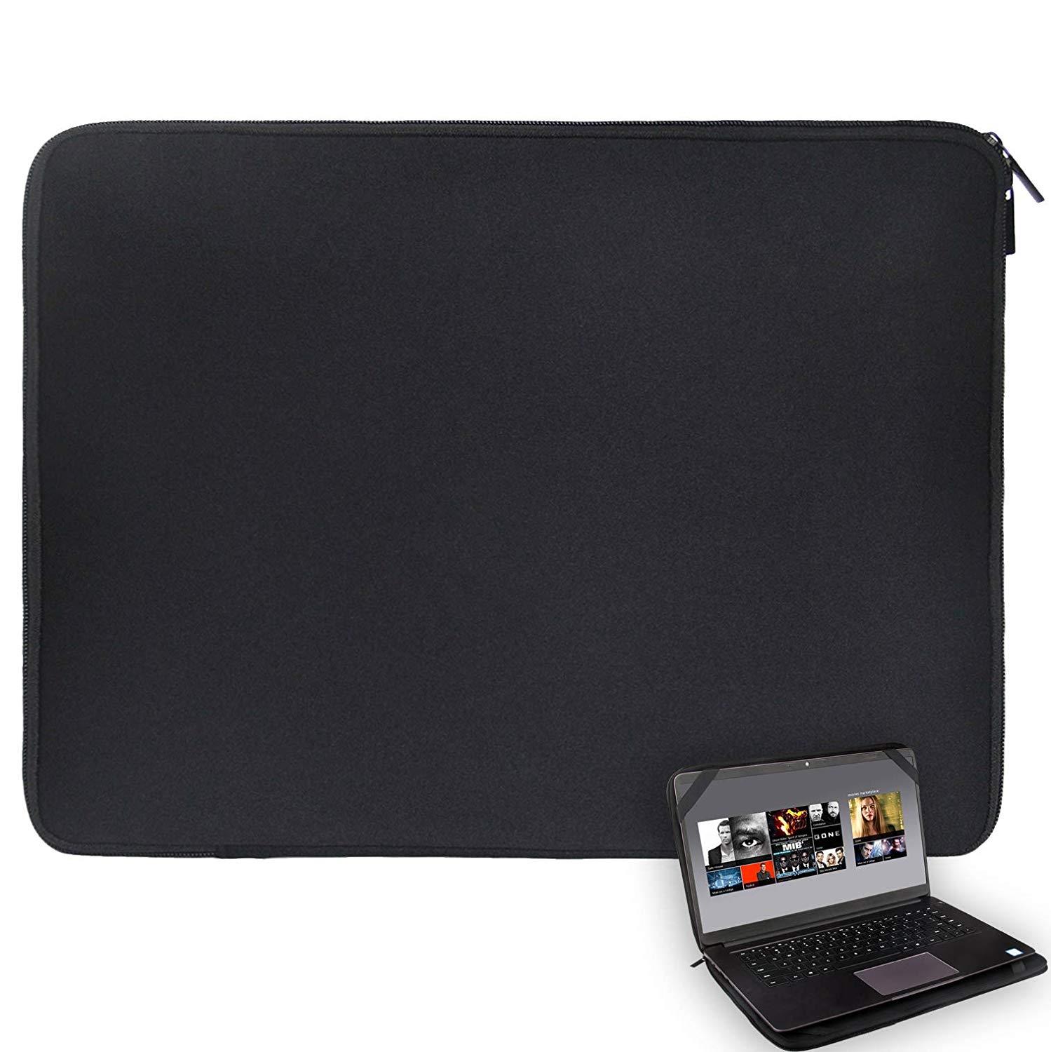 Sacoche à manches pour ordinateur portable 17 "noir solide, étanche avec 4 sangles pour ordinateur portable 17.3 et 17.4 pouces HP Dell Acer Lenovo Toshiba