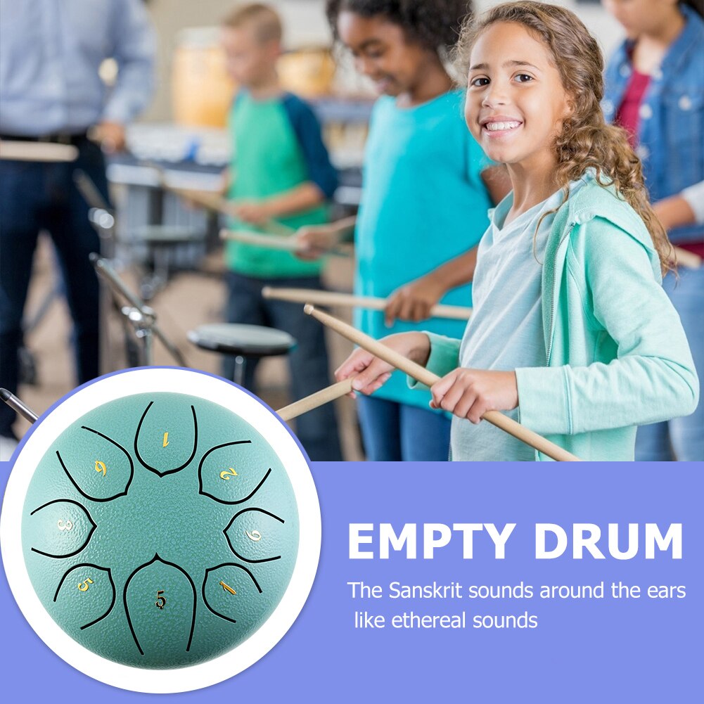 Tambor de lengüeta de acero de 6 pulgadas, juego de tambor de mano de 8 tonos, palos de tanque, bolsa de transporte, accesorios de instrumentos de percusión