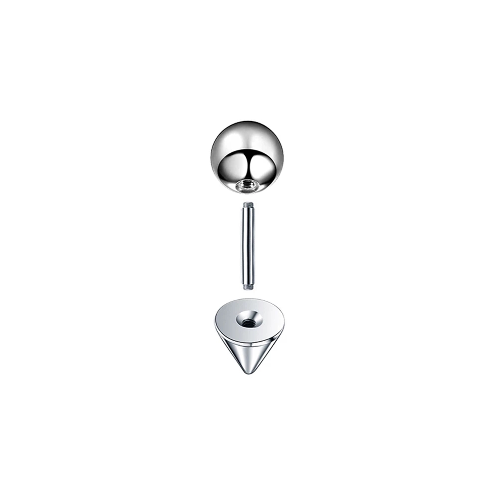 6 Teile/satz 16G Edelstahl Ohrstecker 3/4/5mm Kugel & Kegel Schrauben Ohrringe Ohr Knochen Nagel durchbohren Körperschmuck