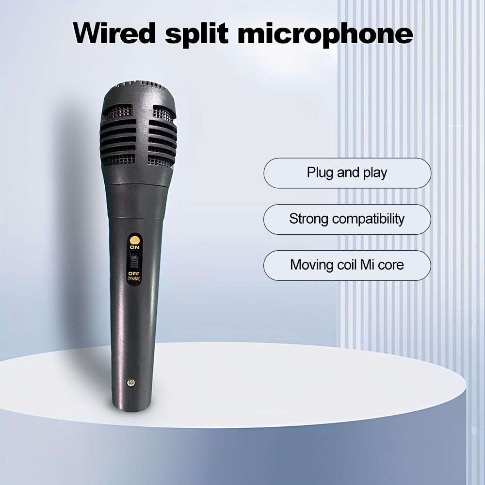 Bluetooth altavoz con cable micrófono 3,5mm karaoke micrófono a prueba de golpes micrófono incorporado anti-ruido de algodón