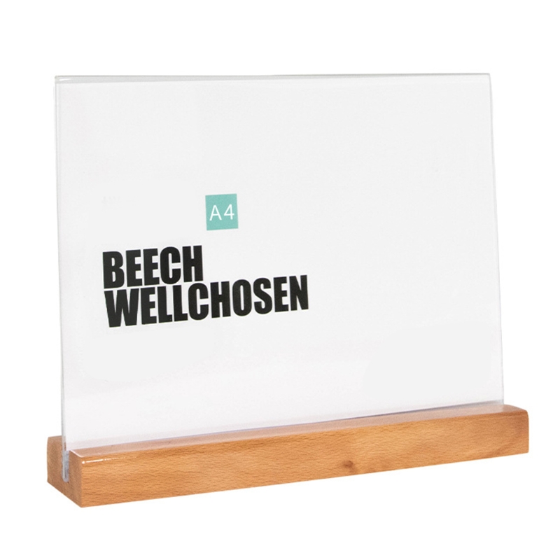 Wooden Table Number Sign Accessories Decorative Suppplies for Kids&amp;Adults DIY Pad with Simple Name Stand: A4 B