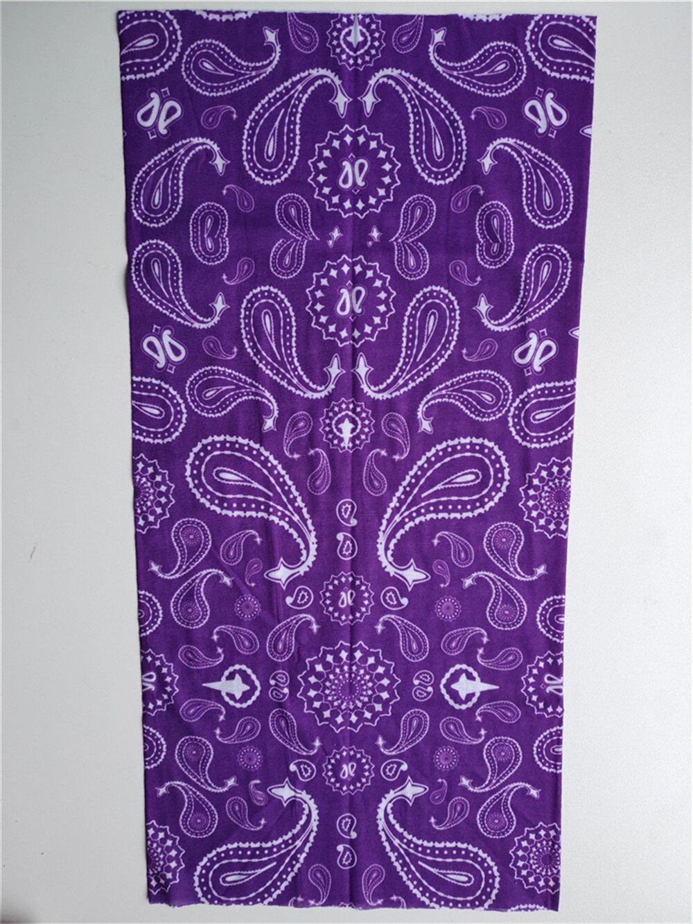 Beschermende bandana nekwarmers outdoor paardrijden kamperen masker bandana's zonbescherming bloemensjaal bloemen wandelsjaals gezichtssjaal: Paarse bloem een