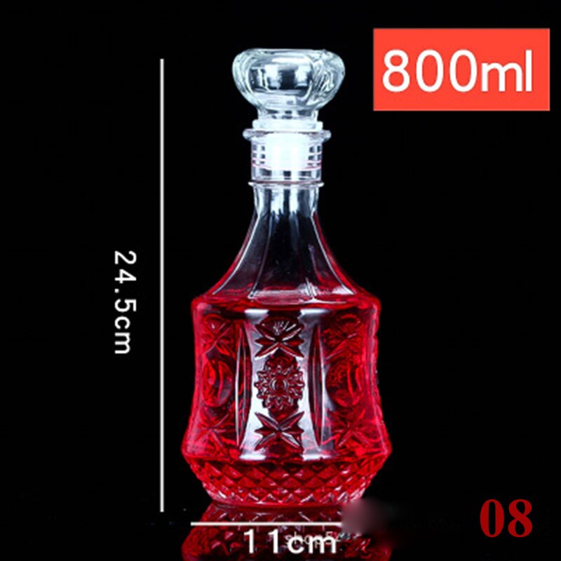1 Pcs small size classical whiskey wine glass bottle clear wine Decanter GLA-140: 08