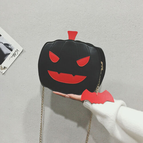 Bolso bandolera de calabaza para Halloween, bolso de mano para mujer, bolso de mano con truco o trato, pequeño Diablo, bandolera de hombro, bolsa de dulces para chicas