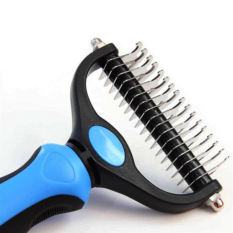 Pet Dog Comb 2 Sided Hair Shedding Comb for Dog Cat Grooming Tool for Pet Fur Remove Dog Cat Slicker Dematting Grooming Comb