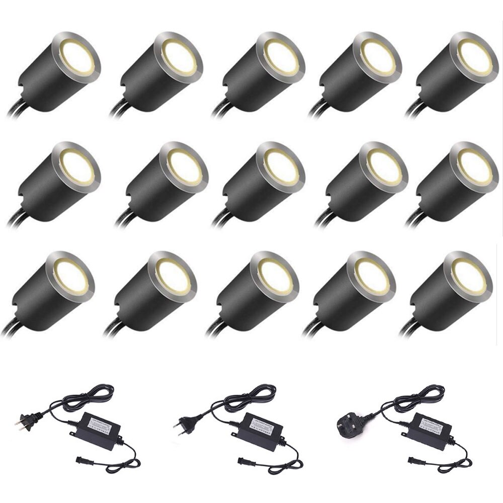 12V LED Deck Licht Wasserdichte IP67 Unterirdischen Lampe 32mm 0,6 W/stück Landschaft Garten Einbau LED Deck beleuchtung Treppen Scheinwerfer