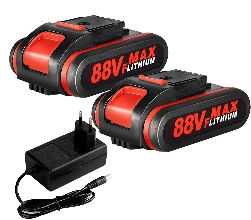 88VF Battery for Cordless Impact Drill Battery 18V 21V Power Rechargeable Lithium Ion Battery Electric Saw Wrench Power Tool: WHITE