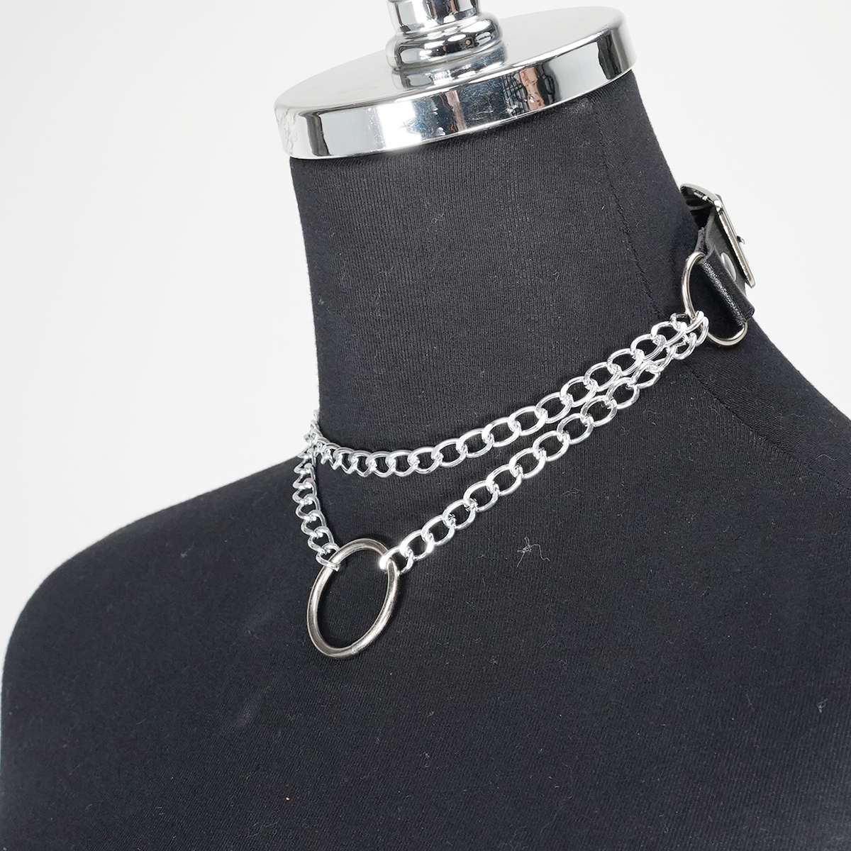 Collar de PU a la para mujer, Collar de cuero, Collar minimalista gótico, Accesorios diarios, Cadena para el cuello, Accesorios de vestir