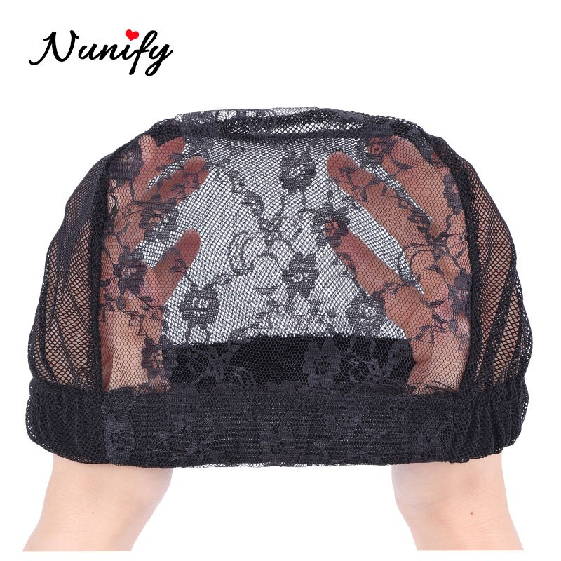 U Part Lace Wig Caps For Making Human Hair Lace Wigs Ventilated Wig Cap Dome Mesh Weaving Cap S M L Size Wig Accessories: black