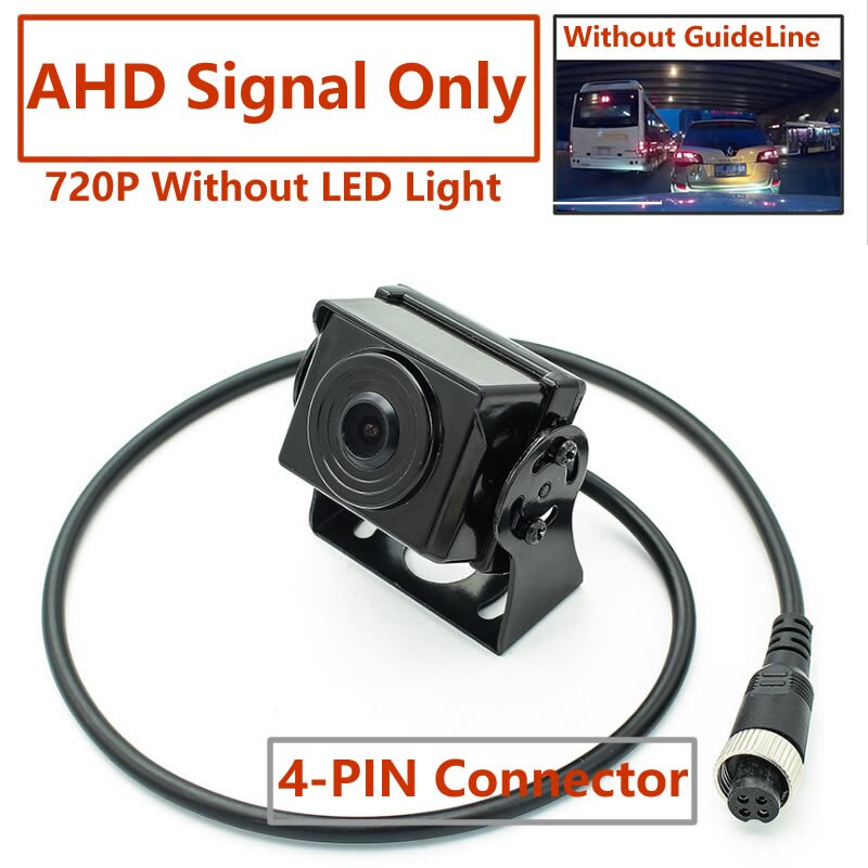 Car Truck DC 12V 24V Heavy Duty Rear View Backup Reverse Parking Camera Kit 4 PIN/RCA Plug for Lorry Pickup Bus Vehicle Caravans: Small AHD No Light / Without Video Cable