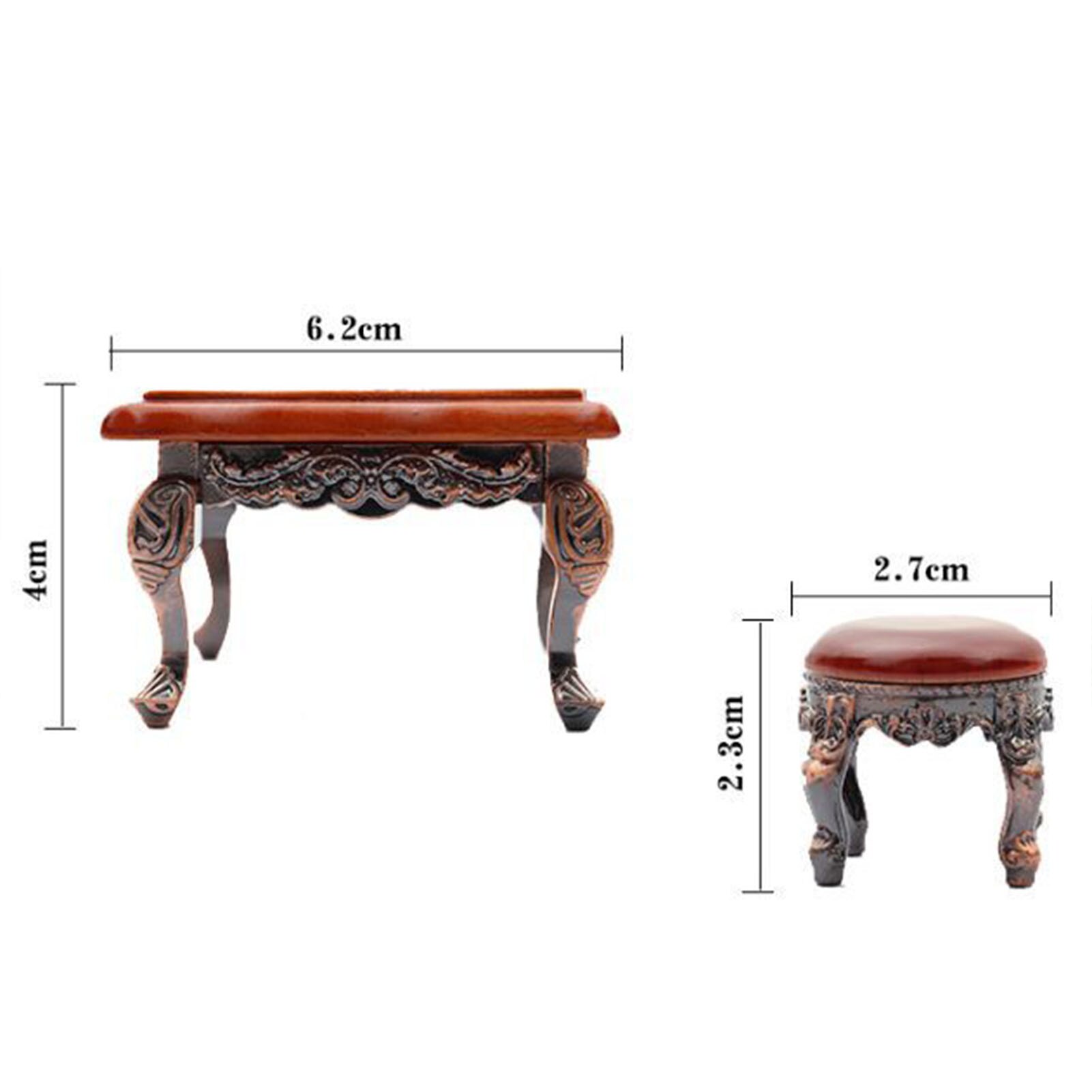 1/12 Dollhouse Realistische Aantrekkelijke Interessante Mini Meubels Bench Eettafel Model Speelgoed Miniatuur Landschap