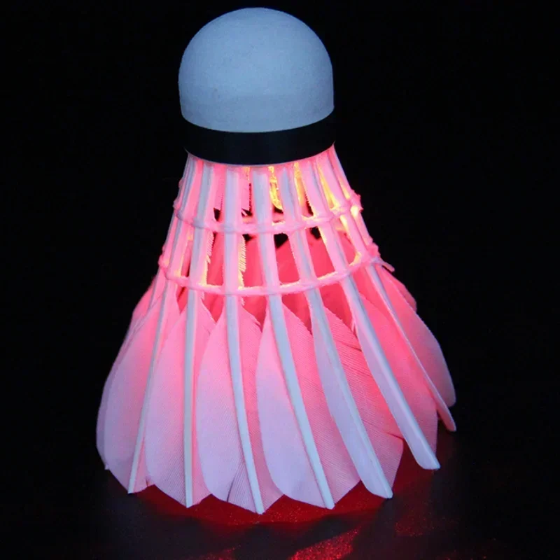 1/3/5 Uds iluminación bádminton noche oscura iluminación LED colorida deporte bádminton punto de luz lanzadera accesorios para gallo volante: Gris claro