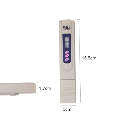 Meter thermometer water measuring device + battery + case -measuring water measuring-tap water toilet