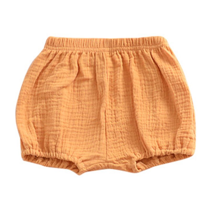 Sommer baby piger drenge bloomer spædbarn ensfarvet basic ble undertøj bomuld søde løse harem pp shorts bukser til 70-100cm: Gul / Til 90-100cm