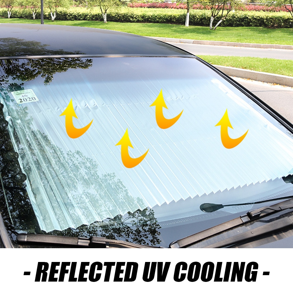 Auto Retractable Car Windshield Sun Shade Anti UV Windscreen Curtain Sunshade for Summer