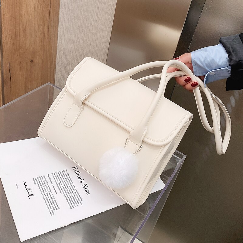 Met de naam fur ball dames winter pu leren crossbody tas met merknaam, trendy schoudertassen, trendy handtassen