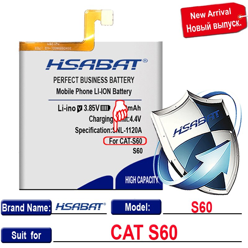 6500 mah akku caterpillar cat  s60 matkapuhelimen vaihtoakulle