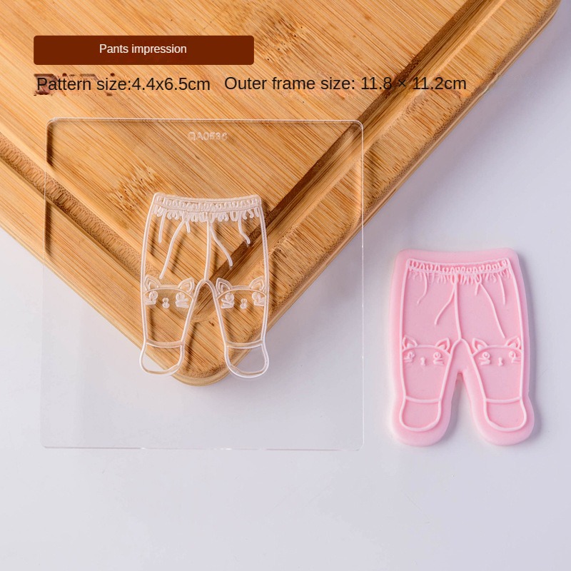 Baby-Kleidung, Keksausstecher, Prägung, Babyparty, Geburtstag, Fondant, Kekse, Werkzeuge für Kuchendekoration, Backzubehör für freundlicher: transparent