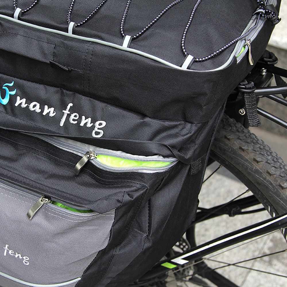 68L MTB Bicycle Carrier Bag Rear Rack 600D Nylon Waterproof Bike Trunk Bag Luggage Pannier Back Seat Cycling Bycicle Bag X118D