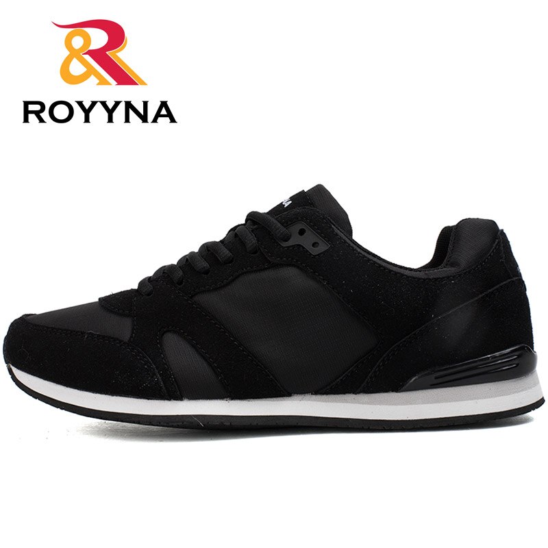 Royyna Lente Herfst Stijl Mannen Casual Schoenen Lace Up Ademend Comfortabele Mannen Schoenen Sapatos Masculino Snelle: Black / 9.5