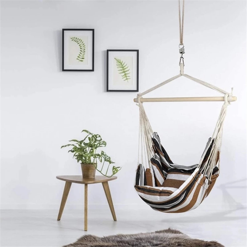 Columpio portátil para exteriores, hamaca gruesa para jardín, viaje, Camping, almohada, columpio
