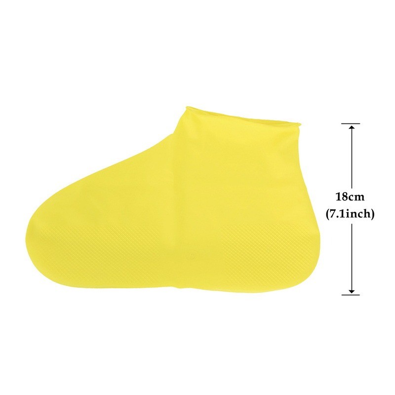 Waterproof Shoe Covers Silicone Anti-Slip Rain Boots Unisex Sneakers Protector for Outdoor Rainy Day Reusable Rain Shoe Cover: Orange / See below for size descriptions