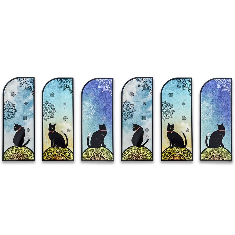 2022 Retro Black Book Marks Waterproof Page Marker for Kids Adults 6 Sheets: 1